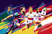draw wpap pop art sport potrait