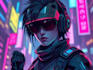 make a cyberpunk character art