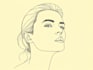 make scribble art, abstract line portrait