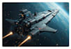 create a sci fi spaceship art
