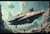 making a sci fi spaceship art