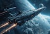 illustrate a sci fi and spaceship design