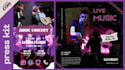 design epk, media kit, press kit, speaker kit, with clickable buttons