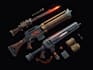 design creative concept art of weapons and items