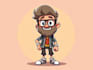 illustrate a pro cartoon character design