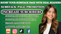 do organic substack promotion, substack newsletter, substack page link promotion