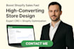build high converting shopify store for sales growth and expert cro optimization