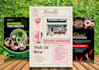 create a modern postcard, flyer and newspaper ad