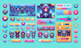 design  game art game UI map tile set and backgrounds game assets pixel