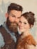 illustrate romantic cute couple portrait