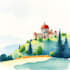 draw original watercolor landscape or architecture art