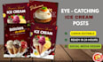 design modern restaurant and food flyers for social media