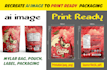 recreate ai image into print ready pouch packaging design