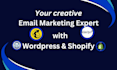 design editable mailchimp email template, popup, automation