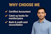 clean up and reconcile your bookkeeping