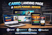 design or redesign carrd co website, wix landing page, systeme io kartra funnel