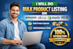 do bulk product listing on amazon ebay shopify and wix professionally