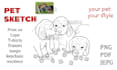 draw a pet realistic outline portrait and pet coloring pages