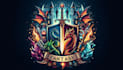 design medieval fantasy game, rpg, mmo game logo
