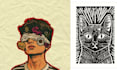 create awesome linocut illustration art
