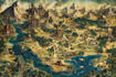 design fantasy map illustration fantasy city map  map