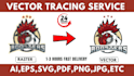 recreate, redraw, vector tracing or convert logo to vector