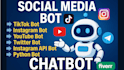 do custom social media bot, youtube bot, tiktok bot, instagram bot twitter x bot