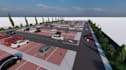 spacious public parking lot,environments and spaces, amusement park, underground