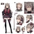 draw anime style character reference sheet design for your vtuber, oc, fanart