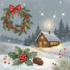create a beautiful illustrated christmas card