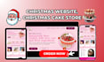 design a stunning cake website bakery website christmas store cake shopify store