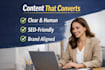 write website content including landing pages and blogs