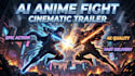 create ai anime video anime fight scene and cinematic  trailer