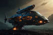 do sci fi spaceship, sci fi illustration and sci fi art