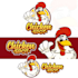 design outstanding chicken gunner mascot logo