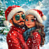 do a sweet christmas couple in unique style
