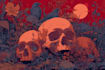 create dark art, horror or skull artworks illustration