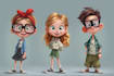 design vector character, cartoon avatar or mascot