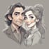 paint custom couple portrait