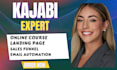 redesign kajabi website and build high converting landing pages