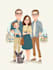 make cartoon couple portrait