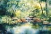 create a digital watercolor illustration