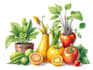 draw realistic plants, vegetables, fruits