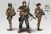 draw 2d game art military character design