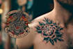 create old school tattoo in traditional tattoo style
