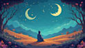 do islamic muslim illustration, flat islamic graphic for islamic children book