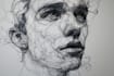 do scribble art, abstract line portrait