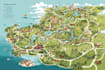 draw beautiful map in vector illustration
