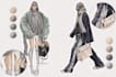draw fashion illustration , sketch , model