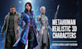 create metahuman realistic 3d characters with custom clothes unity 3d design
